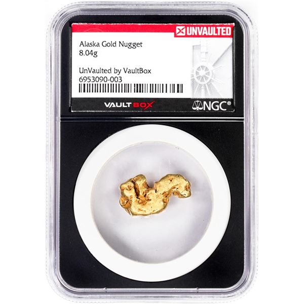 8.04 Gram Alaska Gold Nugget NGC Vaultbox Unvaulted