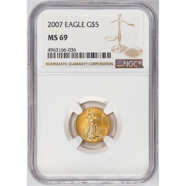 2007 $5 American Gold Eagle Coin NGC MS69