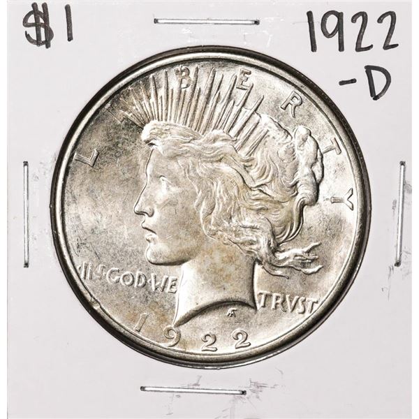 1922-D $1 Peace Silver Dollar Coin