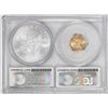 Image 2 : 2016 $1 American Silver & $5 Gold Eagle 30th Anniversary Bimetallic Set PCGS MS70 FDOI