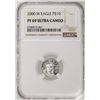 Image 1 : 2000-W $10 Proof American Platinum Eagle Coin NGC PF69 Ultra Cameo