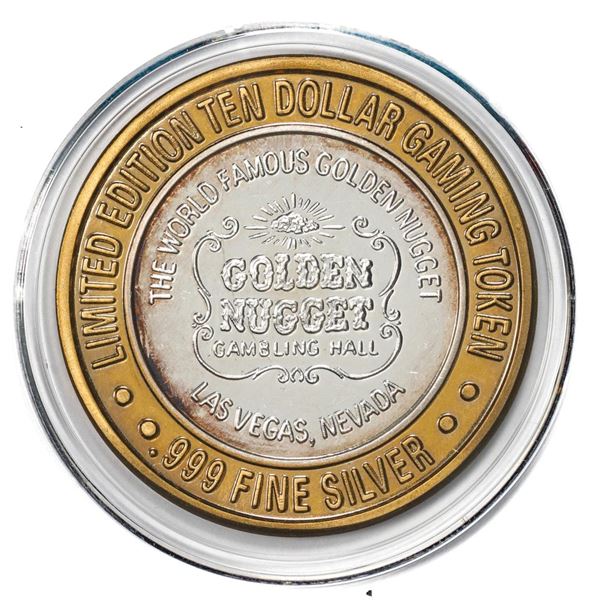 .999 Silver Golden Nugget Las Vegas, Nevada $10 Casino Limited Edition Gaming Token