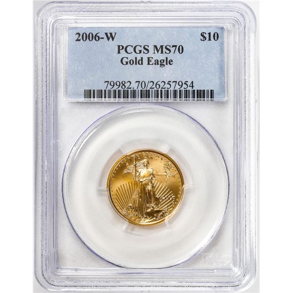 2006-W $10 Burnished American Gold Eagle Coin PCGS MS70