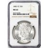 Image 1 : 1883-CC $1 Morgan Silver Dollar Coin NGC MS62