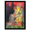 Image 1 : Mark Kostabi "Blazing Embrace" Original Mixed Media on Paper