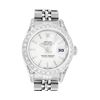 Rolex Ladies Stainless Steel Diamond Datejust Wristwatch