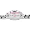 Image 6 : Rolex Ladies Stainless Steel Salmon Roman Ruby and Diamond Datejust Wristwatch