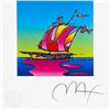 Image 2 : Peter Max "Cosmic Sailboat" Limited Edition Lithograph on Paper