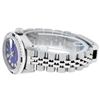 Image 7 : Rolex Ladies Stainless Steel Blue Vignette Sapphire and Diamond Datejust Wristwatch