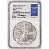 2019(W) $1 American Silver Eagle Coin NGC MS70 FDOI Moy Signature West Point Mint