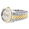Image 4 : Rolex Mens Two Tone Silver Jubilee Diamond Datejust Wristwatch With Rolex Box