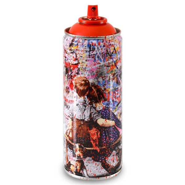 Mr. Brainwash "Work Well Together" Limited Edition Hand Painted Spray Can
