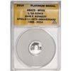 2014 Proof 1/10 oz Platinum JFK Apollo 11 Anniversary Medal ANACS MS68