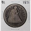 1871 $1 Seated Liberty Silver Dollar Coin