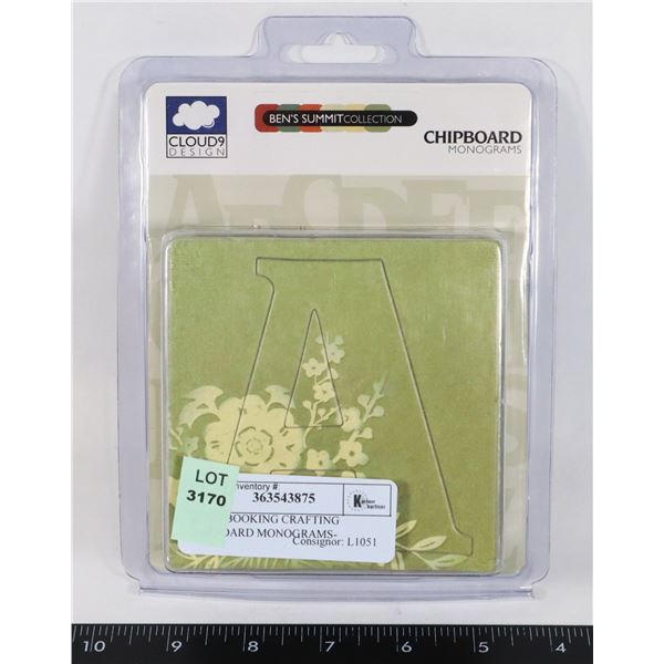 SCRAPBOOKING CRAFTING CLIPBOARD MONOGRAMS-
