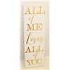 Image 1 : CANVAS WHITE AND GOLD "ALL OF ME"