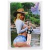 Image 1 : NEW FANTASY LADY FISHING METAL SIGN
