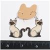 Image 1 : NEW HAPPY CAT DROP EARRINGS. FASHION JEWELRY