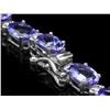 Image 2 : 14k Gold 30.00ct Tanzanite & 1.00ct Diam Necklace