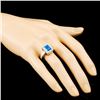 Image 3 : 14K Gold 3.00ct Topaz & 0.12ctw Diamond Ring