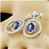 Image 2 : 18K Gold 5.35ct Sapphire & 2.00ctw Diamond Earring