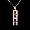 Image 1 : 14K Gold 2.25ctw Amethyst Pendant