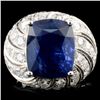 Image 1 : 18K Gold 10.60ct Sapphire & 2.87ctw Diamond Ring