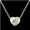Image 1 : 0.50ctw Diamond Platinum Pendant