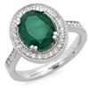 Image 1 : 14K Gold 2.50ct Emerald & 0.35ct Diamond Ring