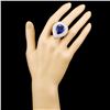 Image 4 : 18K Gold 12.77ct Tanzanite & 3.79 Diamond Ring