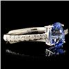 Image 3 : 14K Gold 1.12ct Sapphire & 0.21ctw Diamond Ring