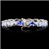 Image 2 : 14K Gold 20.7ct Tanzanite & 0.8ctw Diamond Bracele