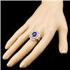 Image 3 : 18K Gold 3.19ct Sapphire & 1.91ctw Diamond Ring