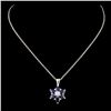 Image 2 : 14K Gold 1.68ct Sapphire & 0.05ctw Diamond Pendant