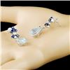 Image 2 : 14K Gold 13.79ct Aquamarine & 0.71ctw Diamond Earr