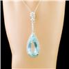 Image 3 : 18k White Gold 5.58ct Aquamarine & 0.62ctw Diamond
