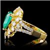 Image 3 : 18K Y Gold 2.12ct Emerald & 1.68ct Diamond Ring