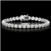 Image 1 : 18k White Gold 10.00ct Diamond Tennis Bracelet