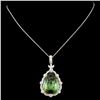Image 2 : 18K Gold 21.63ct Tourmaline & 1.33ctw Diamond Pend