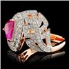 Image 2 : 18K Rose Gold 1.93ct Sapphire & 0.98ct Diamond Rin