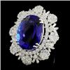 Image 2 : 18K White Gold 23.15ct Tanzanite & 4.74ct Diamond