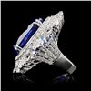 Image 3 : 18K White Gold 23.15ct Tanzanite & 4.74ct Diamond