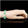Image 3 : 18K Gold 17.70ct Emerald & 2.16ctw Diamond Bracele