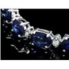 Image 2 : `14k Gold 15.00ct Sapphire & 0.50ct Diamond Bracel