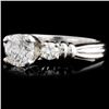 Image 2 : Solid Platinum 0.72ctw Diamond Ring