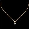 Image 2 : 14K Gold 0.30ctw Diamond Pendant