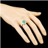 Image 3 : 14K Gold 1.08ct Emerald & 0.51ctw Diamond Ring