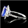 Image 3 : 18K Gold 4.48ct Tanzanite & 0.91ct Diamond Ring