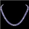 14k Gold 55.00ct Tanzanite & 1.35ct Diamond Neckl