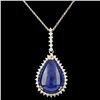 Image 1 : 14K Gold 17.11ct Tanzanite & 0.64ctw Diamond Penda